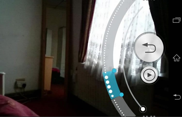 Vazou! Interface do aplicativo “Timeshift vídeo” da Sony D6503 “Sirius”.