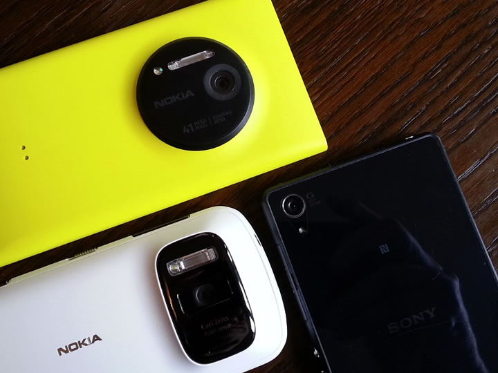 Uma briga de gigantes: Sony Xperia Z2 vs Nokia 808 Pureview vs Lumia 1020